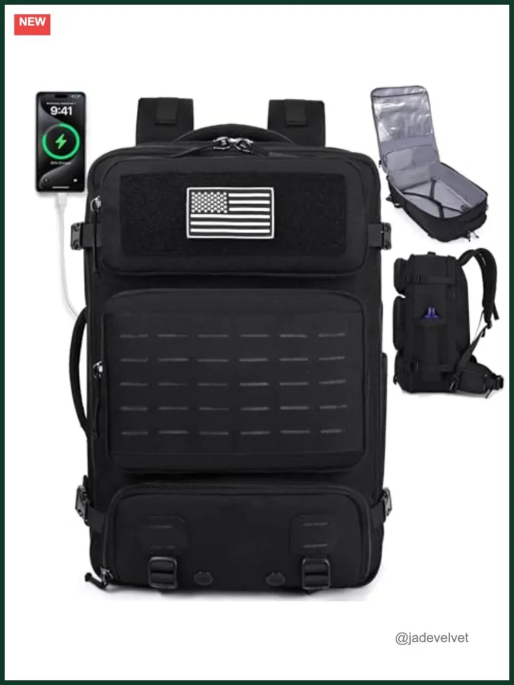 40L Travel Backpack with USB Port, TSA Approved Carry On, Laptop Bag